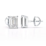1 Ct Emerald Pair Solitaire Lab Diamond Earrings