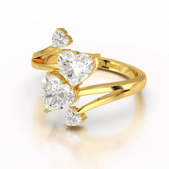 2.04 CT Heart Cut Lab Diamond Ring Jama Jewels