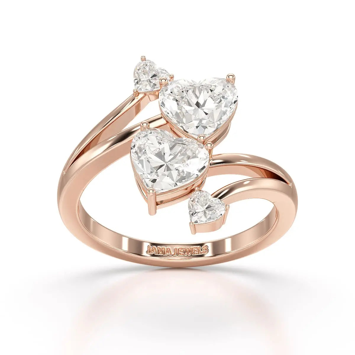 2.04 CT Heart Cut Lab Diamond Ring Jama Jewels