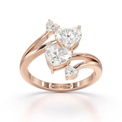 2.04 CT Heart Cut Lab Diamond Ring Jama Jewels