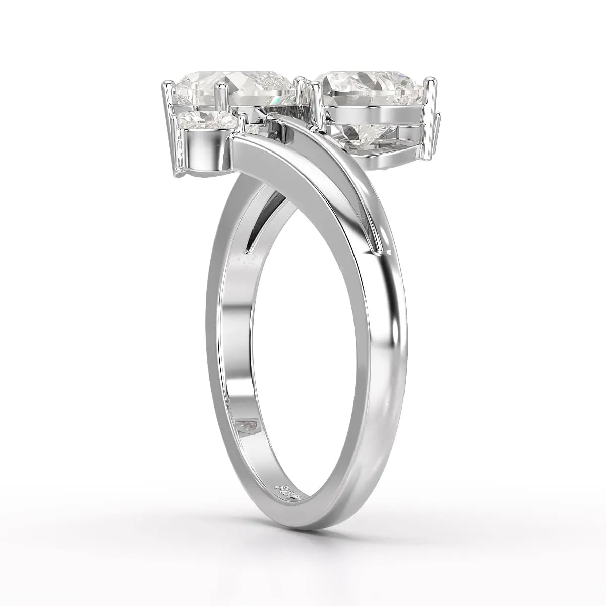 2.04 CT Heart Cut Lab Diamond Ring Jama Jewels