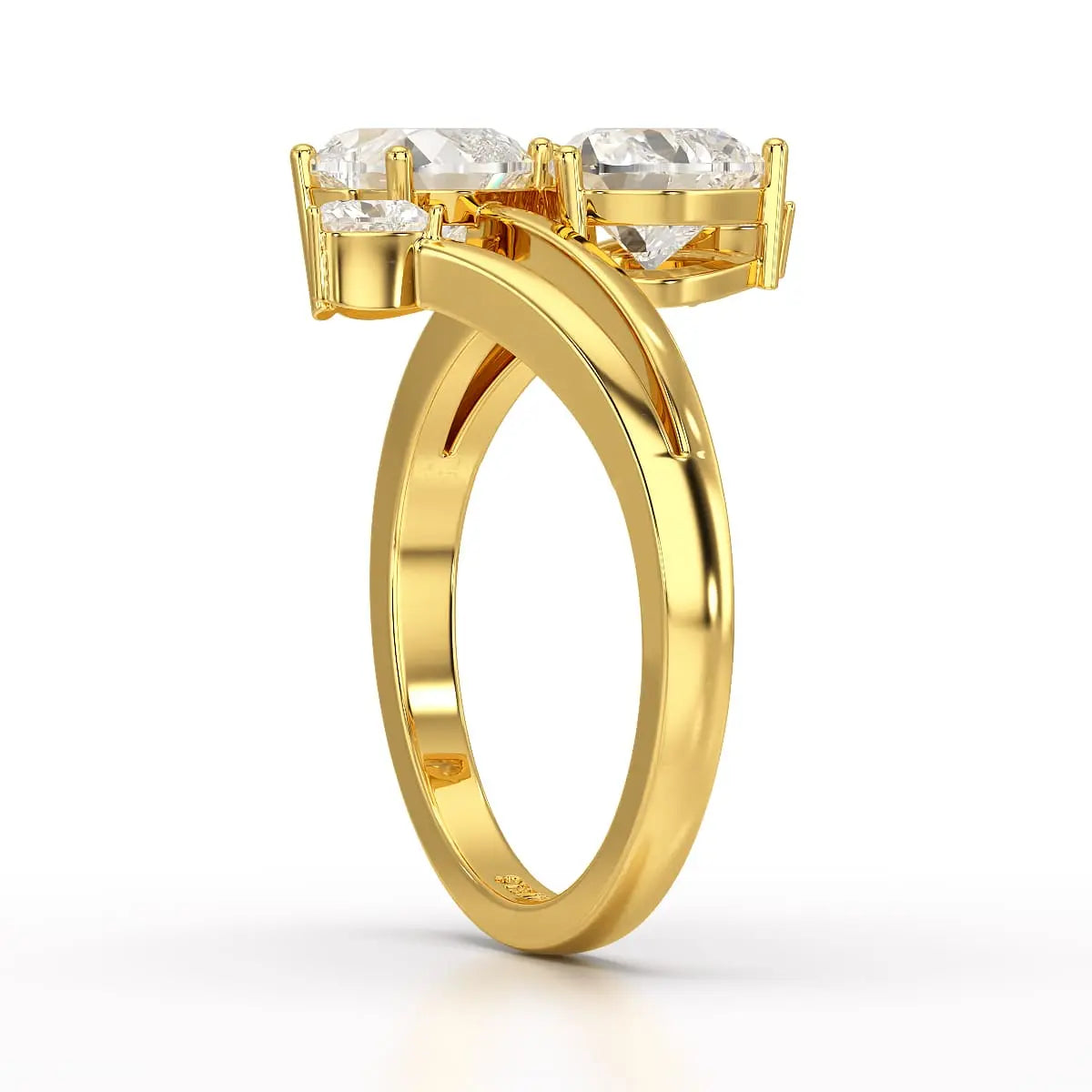 2.04 CT Heart Cut Lab Diamond Ring Jama Jewels