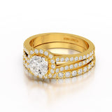 2.12 CT Cushion Cut Halo Lab Diamond  Ring