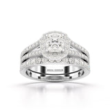 2.12 CT Cushion Cut Halo Lab Diamond  Ring