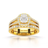 2.12 CT Cushion Cut Halo Lab Diamond  Ring