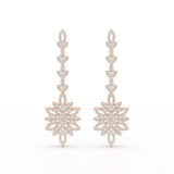 2.15 CT Lab Diamond Dangle Wedding Earring