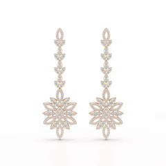 2.15 CT Lab Diamond Dangle Wedding Earring