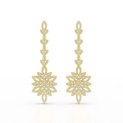 2.15 CT Lab Diamond Dangle Wedding Earring