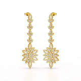 2.15 CT Lab Diamond Dangle Wedding Earring