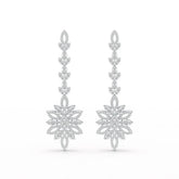 2.15 CT Lab Diamond Dangle Wedding Earring