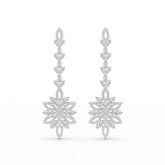 2.15 CT Lab Diamond Dangle Wedding Earring