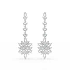 2.15 CT Lab Diamond Dangle Wedding Earring