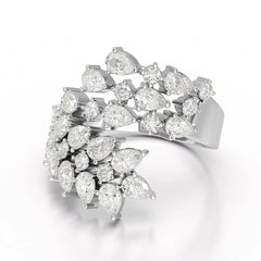 2.1 CT Lab Diamond Pear Cut Fancy Ring Jama Jewels