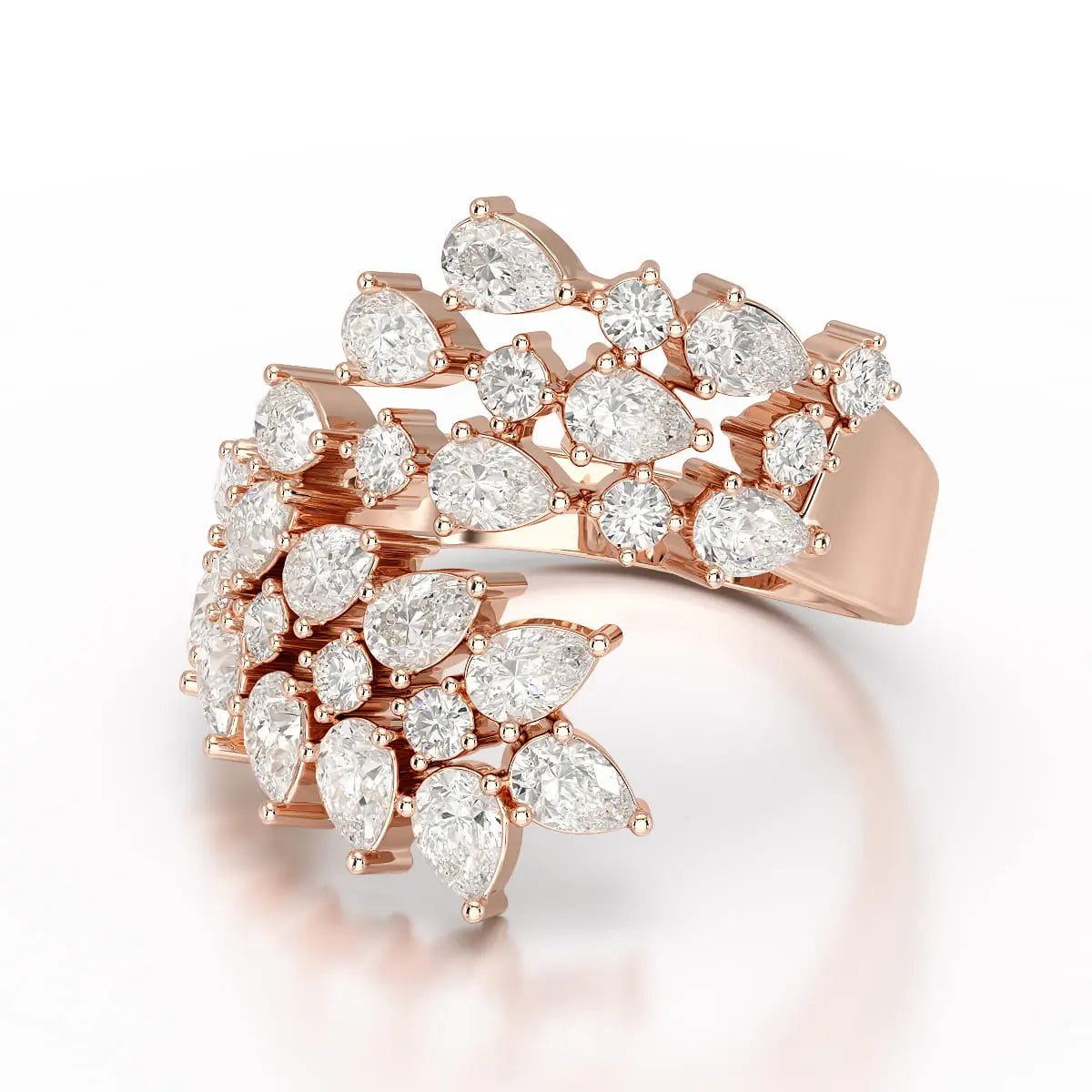 2.1 CT Lab Diamond Pear Cut Fancy Ring Jama Jewels
