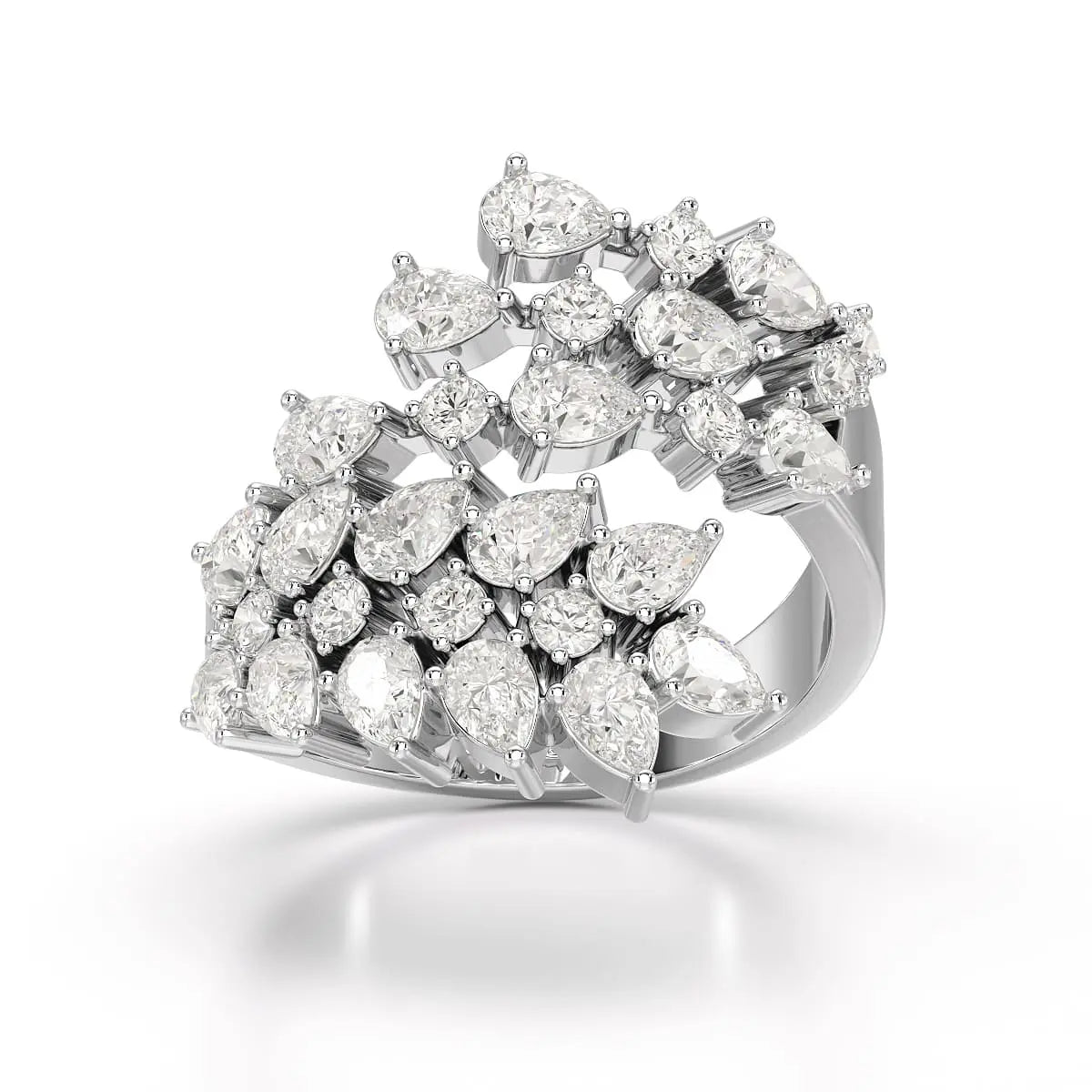 2.1 CT Lab Diamond Pear Cut Fancy Ring Jama Jewels