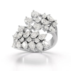 2.1 CT Lab Diamond Pear Cut Fancy Ring Jama Jewels