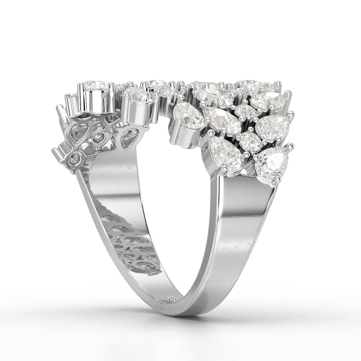 2.1 CT Lab Diamond Pear Cut Fancy Ring Jama Jewels