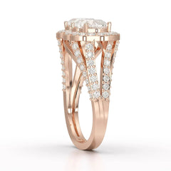 2.22 CT Heart Cut Lab Diamond Ring Jama Jewels