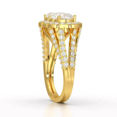 2.22 CT Heart Cut Lab Diamond Ring Jama Jewels