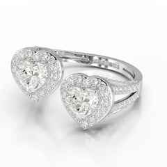 2.22 CT Heart Cut Lab Diamond Ring Jama Jewels