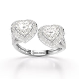 2.22 CT Heart Cut Lab Diamond Ring