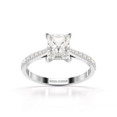 2.28 CT Solitaire Emerald Cut Lab Diamond Ring