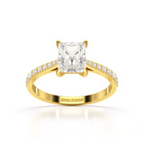 2.28 CT Solitaire Emerald Cut Lab Diamond Ring