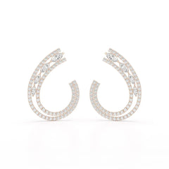 2.2 CT Lab Diamond Marquise Cut Stud Earrings Jama Jewels