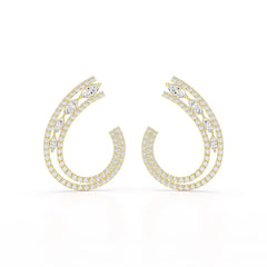 2.2 CT Lab Diamond Marquise Cut Stud Earrings Jama Jewels