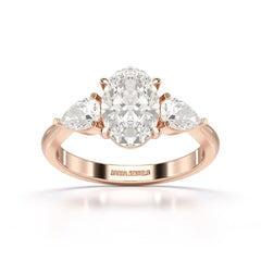 2.2 CT Three Stone Lab Diamond Ring