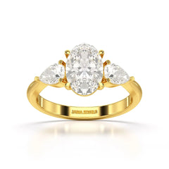 2.2 CT Three Stone Lab Diamond Ring