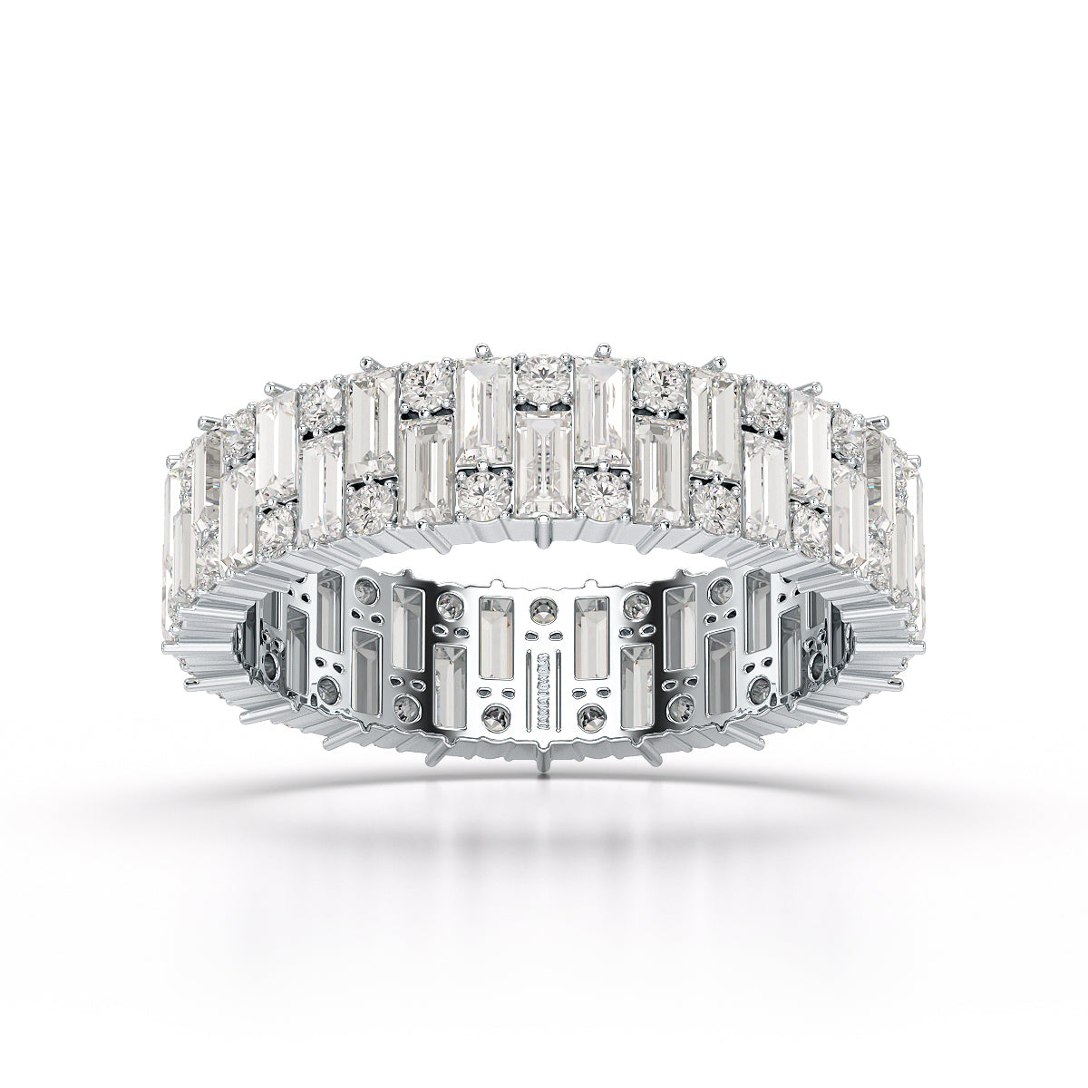 2.31 CT Baguette Cut Classic Lab Diamond Ring