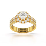 2.32 CT Halo Lab Diamond Engagement Ring