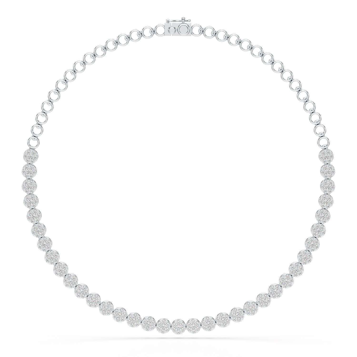 6.77 Carat Lab Diamond Riviere Necklace
