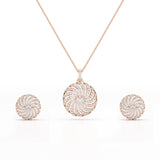 2.33 CT Round Cut Lab Diamond Earring and Pendant Set