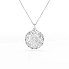 2.33 CT Round Cut Lab Diamond Earring and Pendant Set