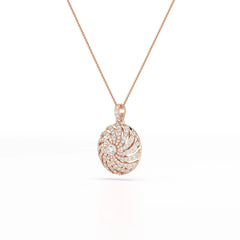 2.33 CT Round Cut Lab Diamond Earring and Pendant Set
