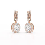 2.34 CT Lab Diamond Dangle Hoop Earrings