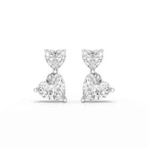 2.34 CT Lab Diamond Heart Cut Earrings Jama Jewels