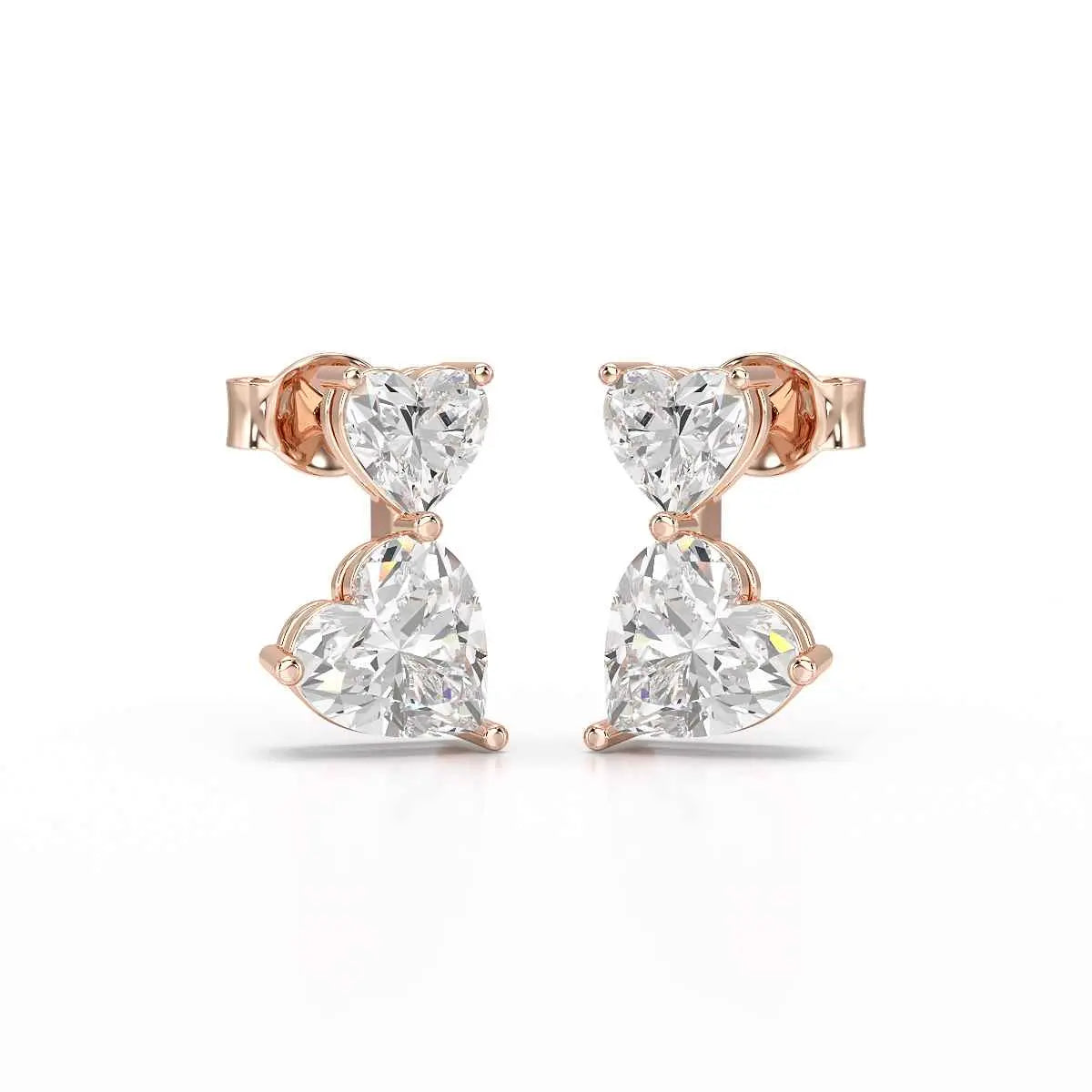 2.34 CT Lab Diamond Heart Cut Earrings Jama Jewels