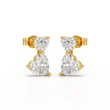 2.34 CT Lab Diamond Heart Cut Earrings