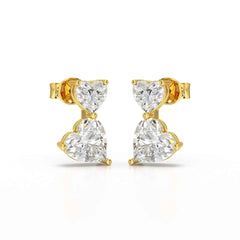 2.34 CT Lab Diamond Heart Cut Earrings Jama Jewels