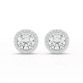 2.36 CT Round Cut Halo Lab Diamond Earring