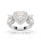 2.41 CT Lab Diamond Heart Cut Halo Ring