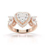 2.41 CT Lab Diamond Heart Cut Halo Ring