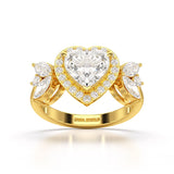 2.41 CT Lab Diamond Heart Cut Halo Ring