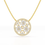 2.57 CT Pear Cut Flower Lab Diamond Pendant