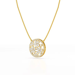 2.57 CT Pear Cut Flower Lab Diamond Pendant