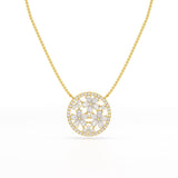 2.57 CT Pear Cut Flower Lab Diamond Pendant