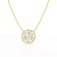 2.57 CT Pear Cut Flower Lab Diamond Pendant